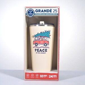 NIB LIFE IS GOOD GRANDE 25OZ INSULATED TUMBLER, PEACE